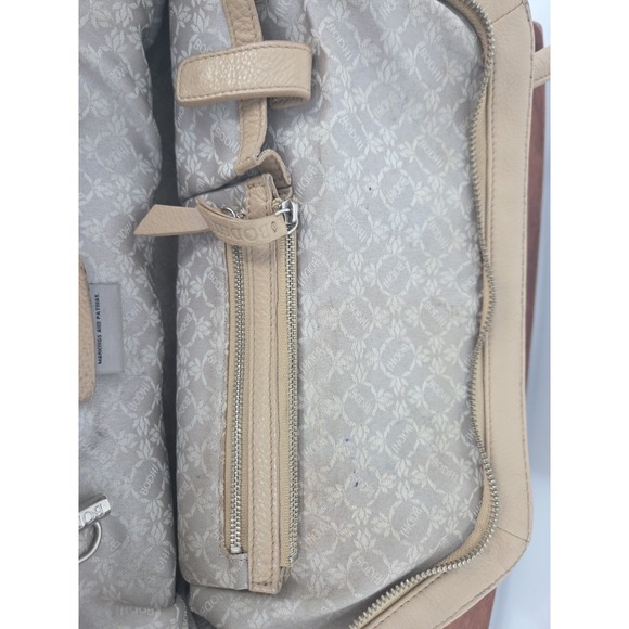 Bodhi Tan Soft Pebbled Leather Handbag Boho Pleats Please Purse Big Bag Nice - Picture 10 of 12